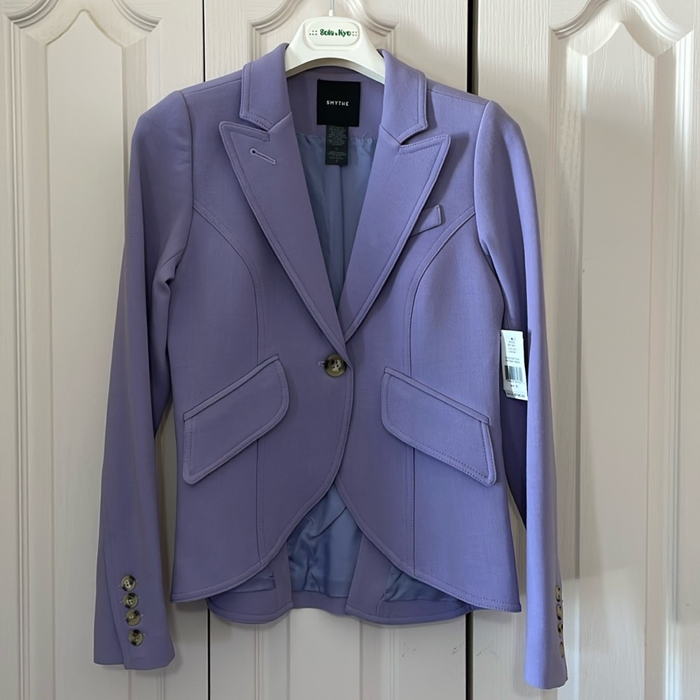 Smythe Lavender Purple one button blazer size 6